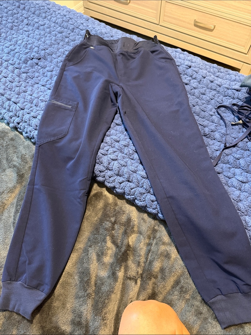 Navy Cargo Pocket Jogger Pants Figs.